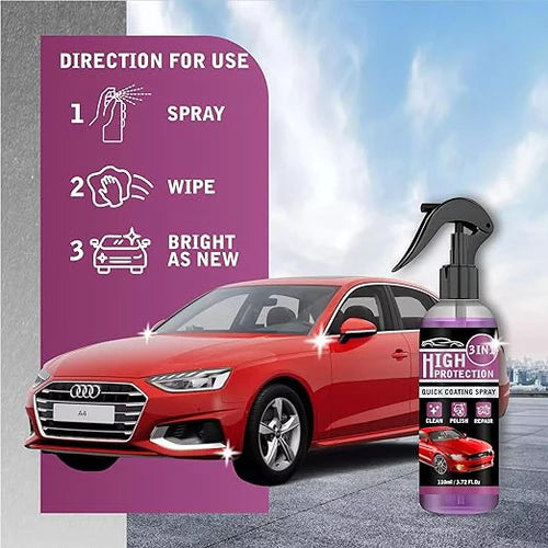 All In One (250ml) + Car Scratch Removal (100g) +Car Wash Shampoo (200ml) Car Polish Spray, Body Compound Scratch Remover ,Spot Cleaning Better Shine Car Wash Combo