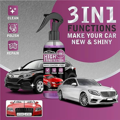 All In One (250ml) + Car Scratch Removal (100g) +Car Wash Shampoo (200ml) Car Polish Spray, Body Compound Scratch Remover ,Spot Cleaning Better Shine Car Wash Combo