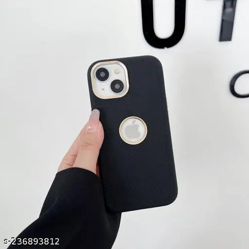 Black Color Soft Rubber Back Cover for iPhone 13